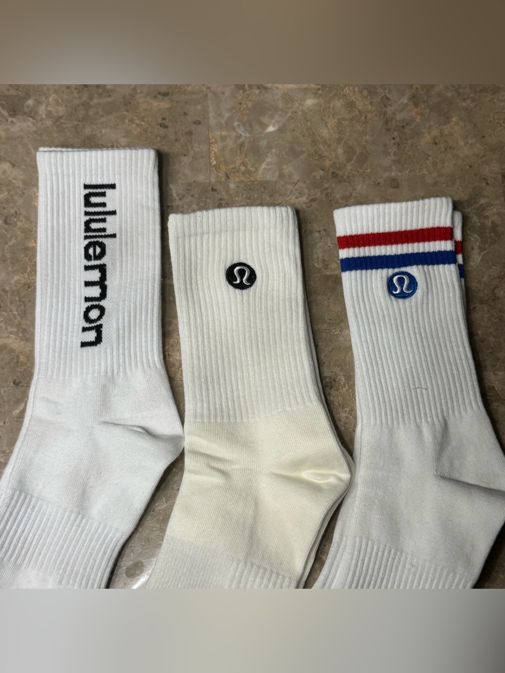 New Women’s Lululemon Athletica Socks 
3 pairs Size Medium 
Socks stretch